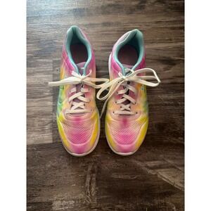 S Sport by‎ Skechers Ilara Tie-Dye Performance Sneakers Pink Yellow Multi Size 5